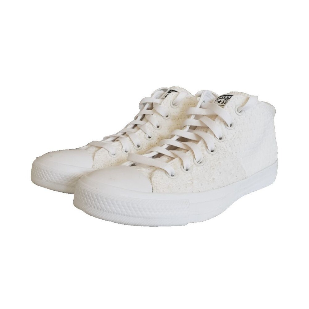 Converse CTAS Madison Mid Crochet Knit Lace Egret/Vintage White Women's Size 10